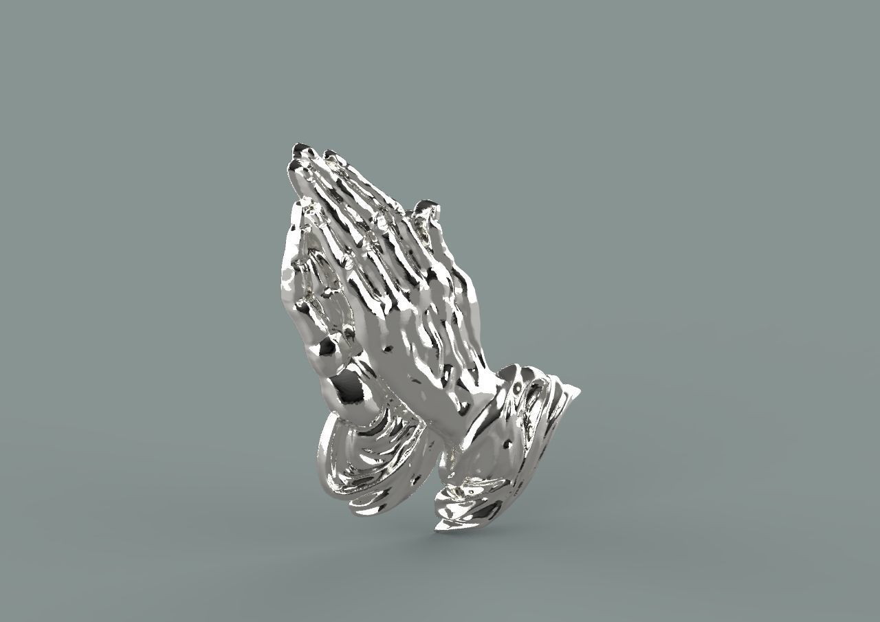 praying hands 3D print model_10