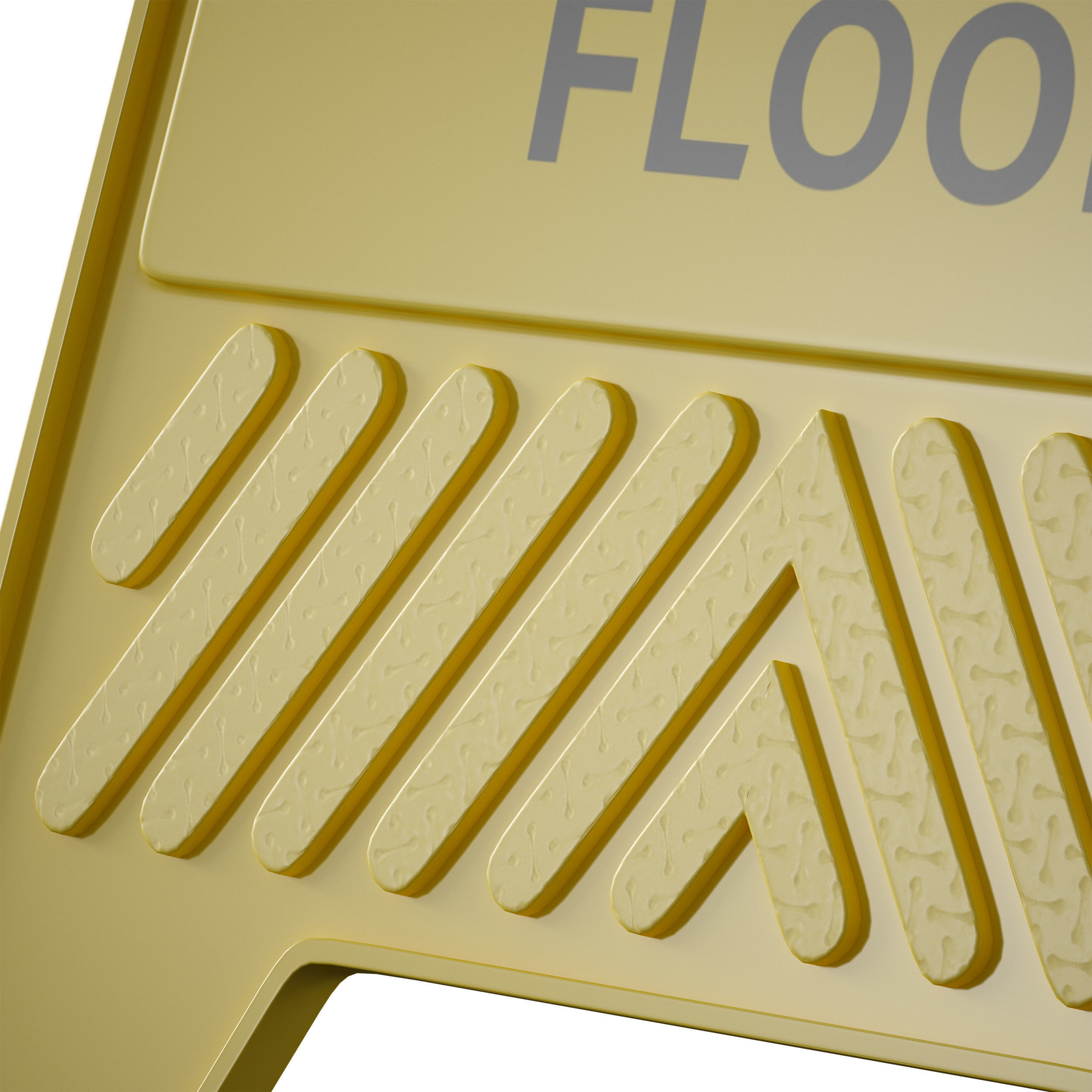 Sign plate Caution wet floor 3D model_22