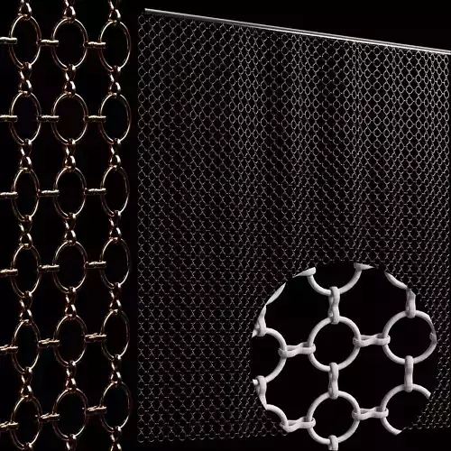 Metal rings decorative curtain