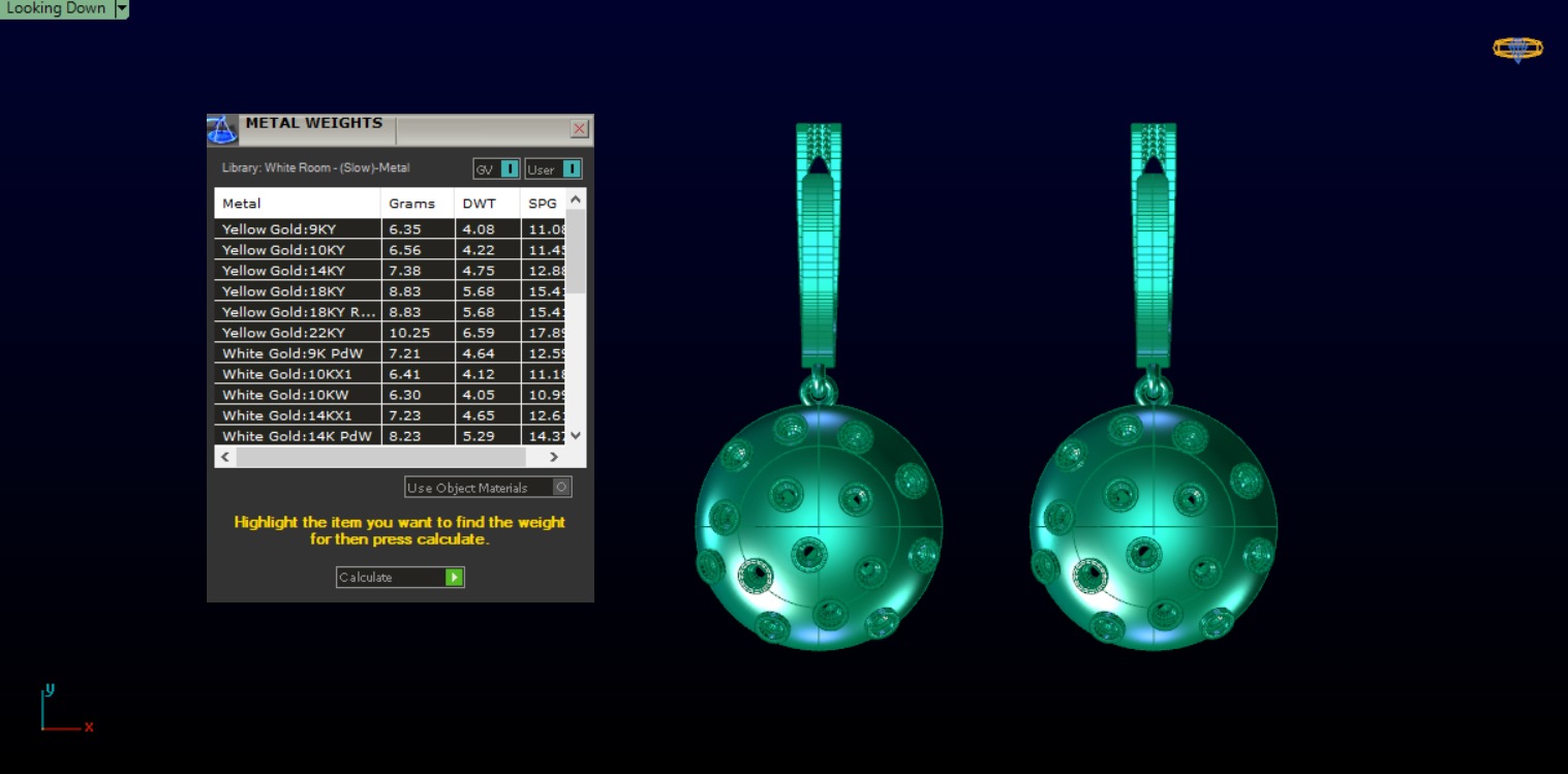 Circle Earrings Designed With Round Stones 3D print model_17