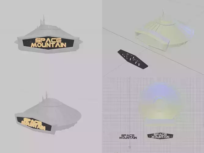 Space Mountain from Disney Parks 3D print model
