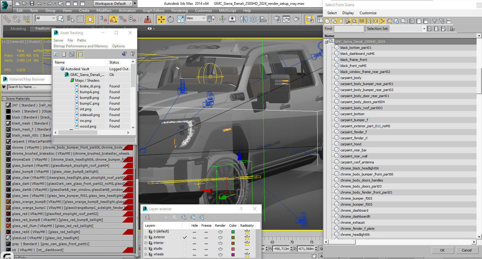 Pick-up Sierra Denali 2500HD Ultimate  2024 3D model_29