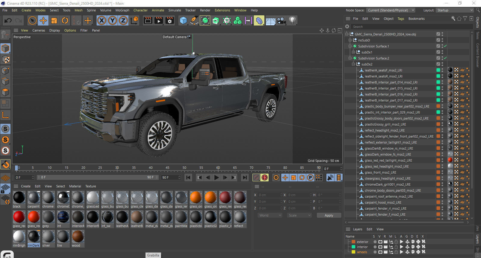 Pick-up Sierra Denali 2500HD Ultimate  2024 3D model_30
