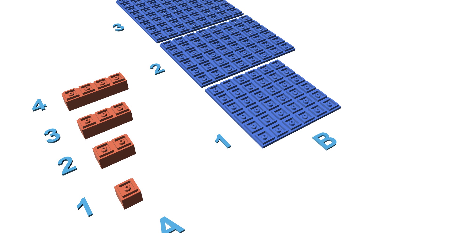 Building bricks no Lego easy print without support 3D print model_5