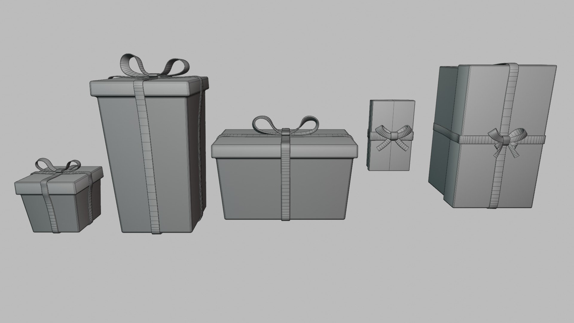 Christmas Gifts Low-poly 3D model_9