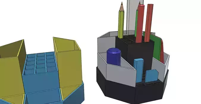 Organizer office octagon easy print without support