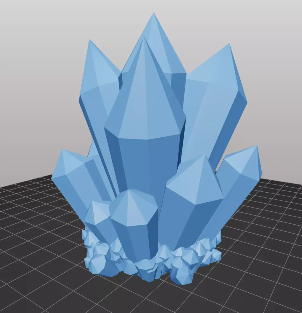 Crystal 3D print model_0