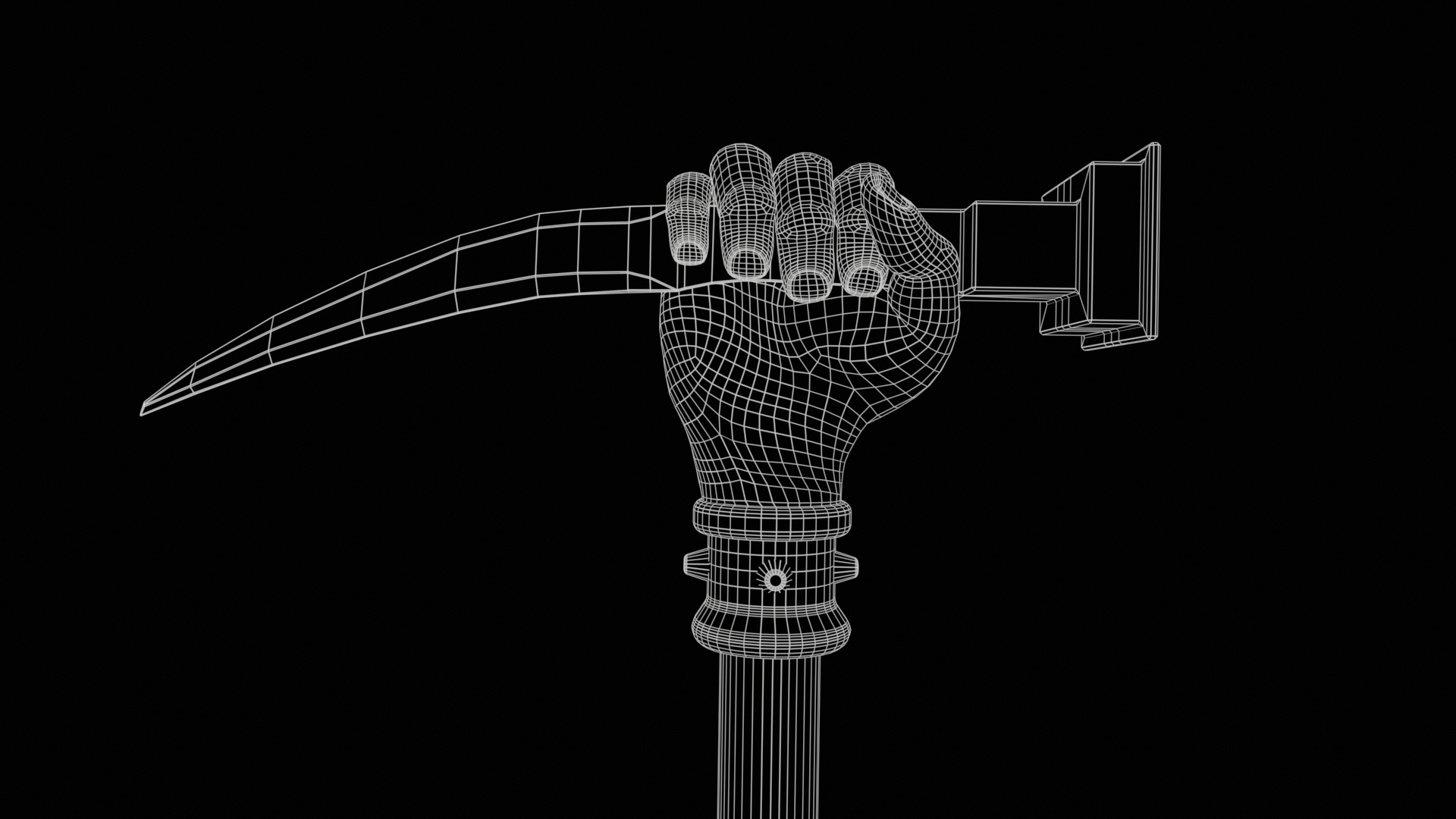 Fisted Warhammer Low-poly 3D model_8