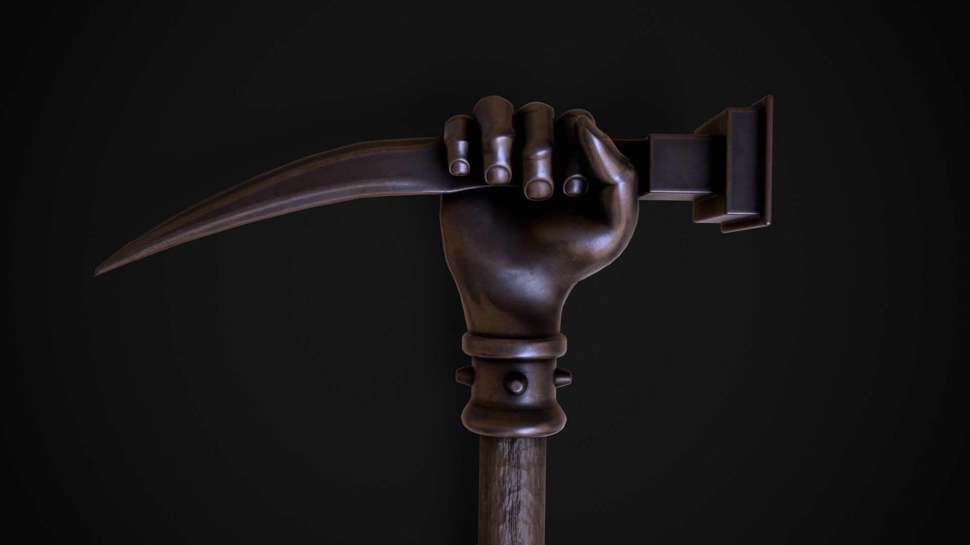Fisted Warhammer Low-poly 3D model_7