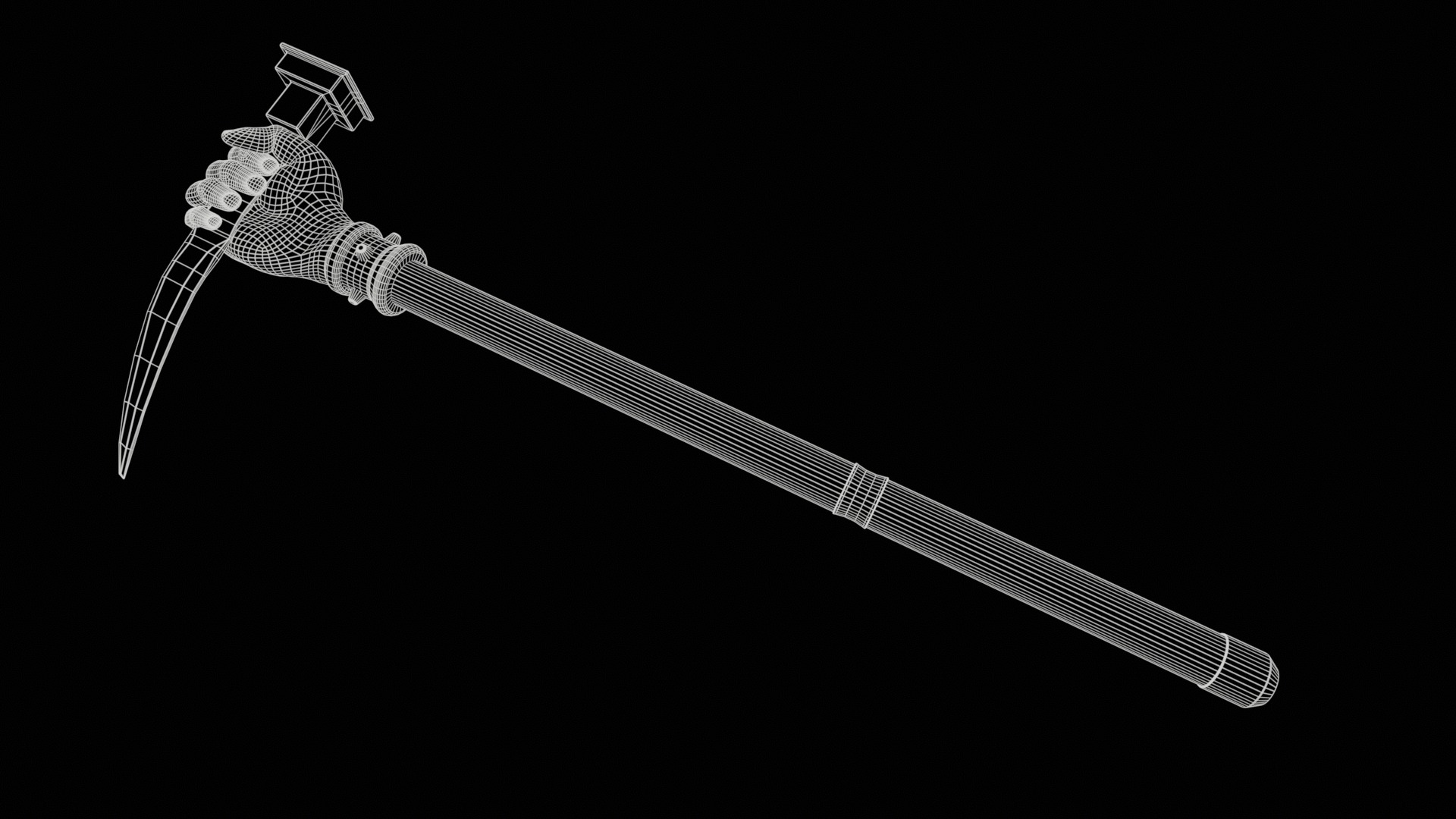 Fisted Warhammer Low-poly 3D model_2