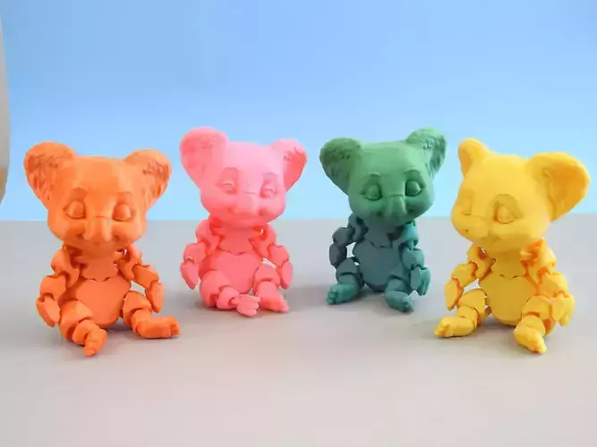 Sleepy Koala 3D Printed Action Figure