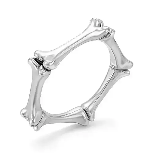 Jewelry ring bones structure skeleton