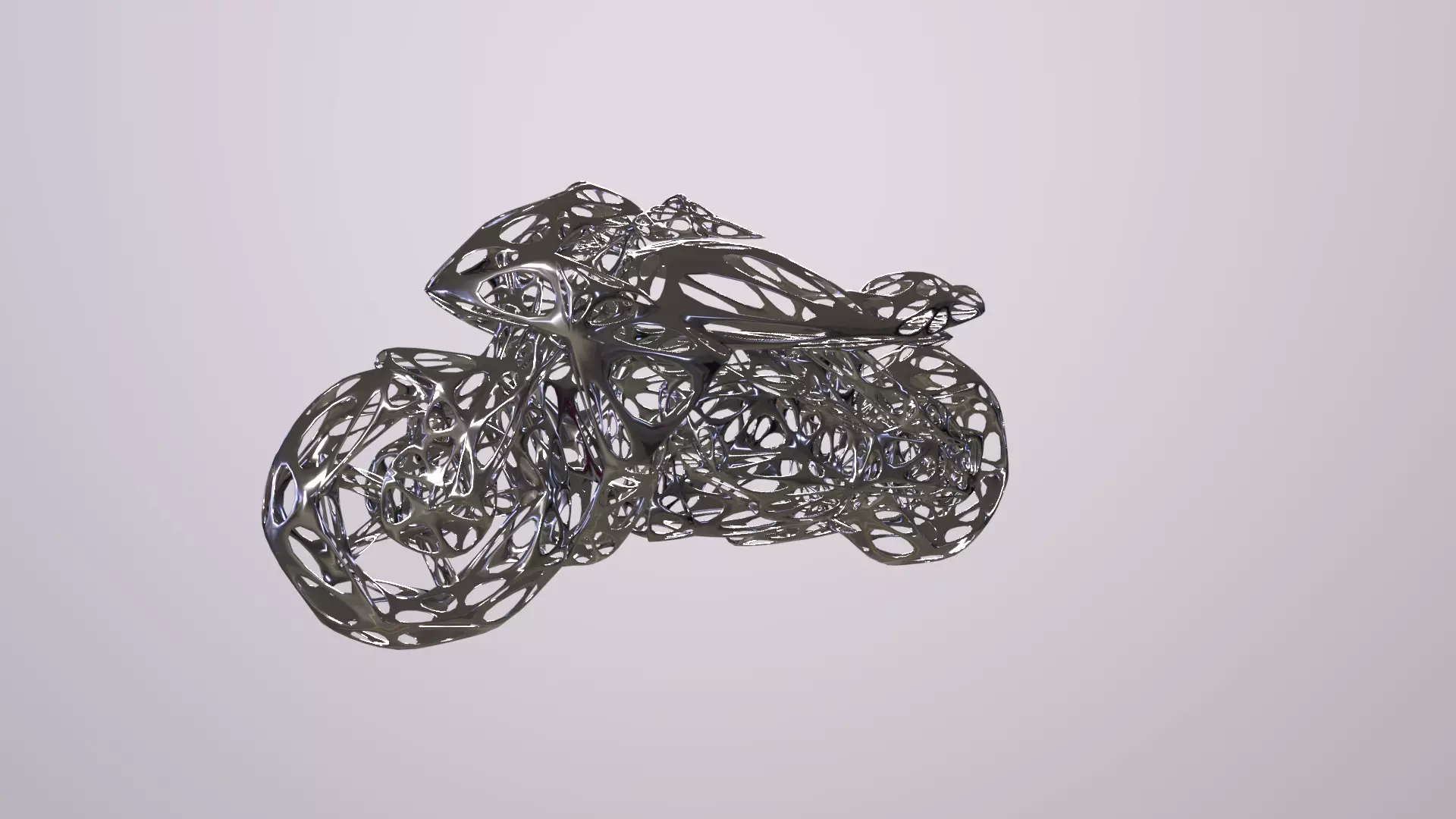 3D Model Parametric Futuristic Bionic Object Motorbike Future 3D print model