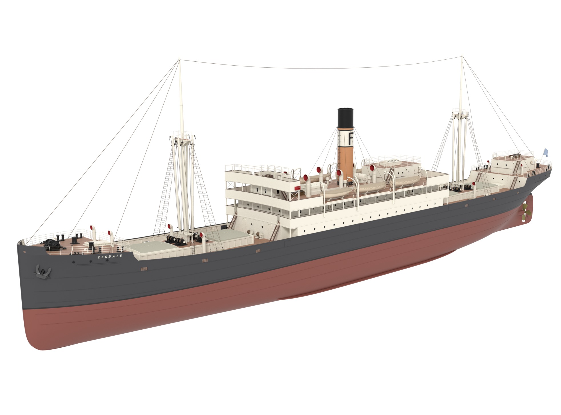 Steam Ship 3D model_3