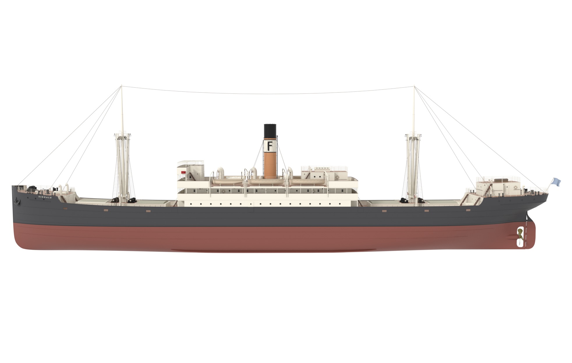 Steam Ship 3D model_2
