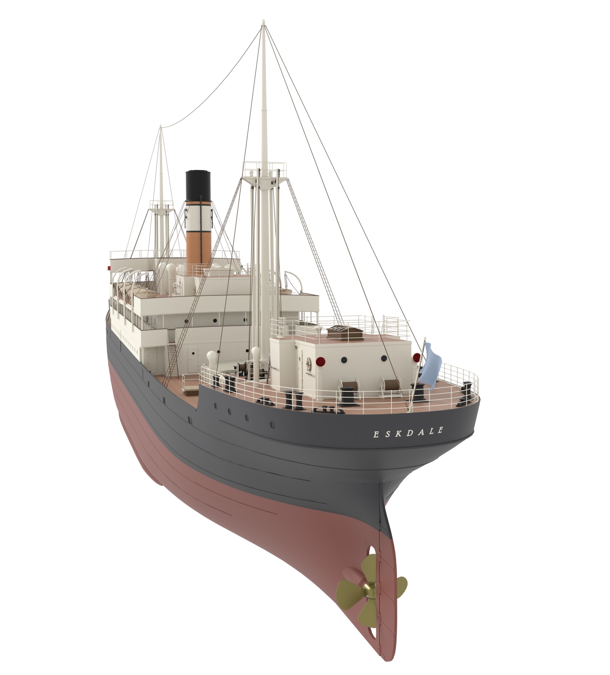 Steam Ship 3D model_5
