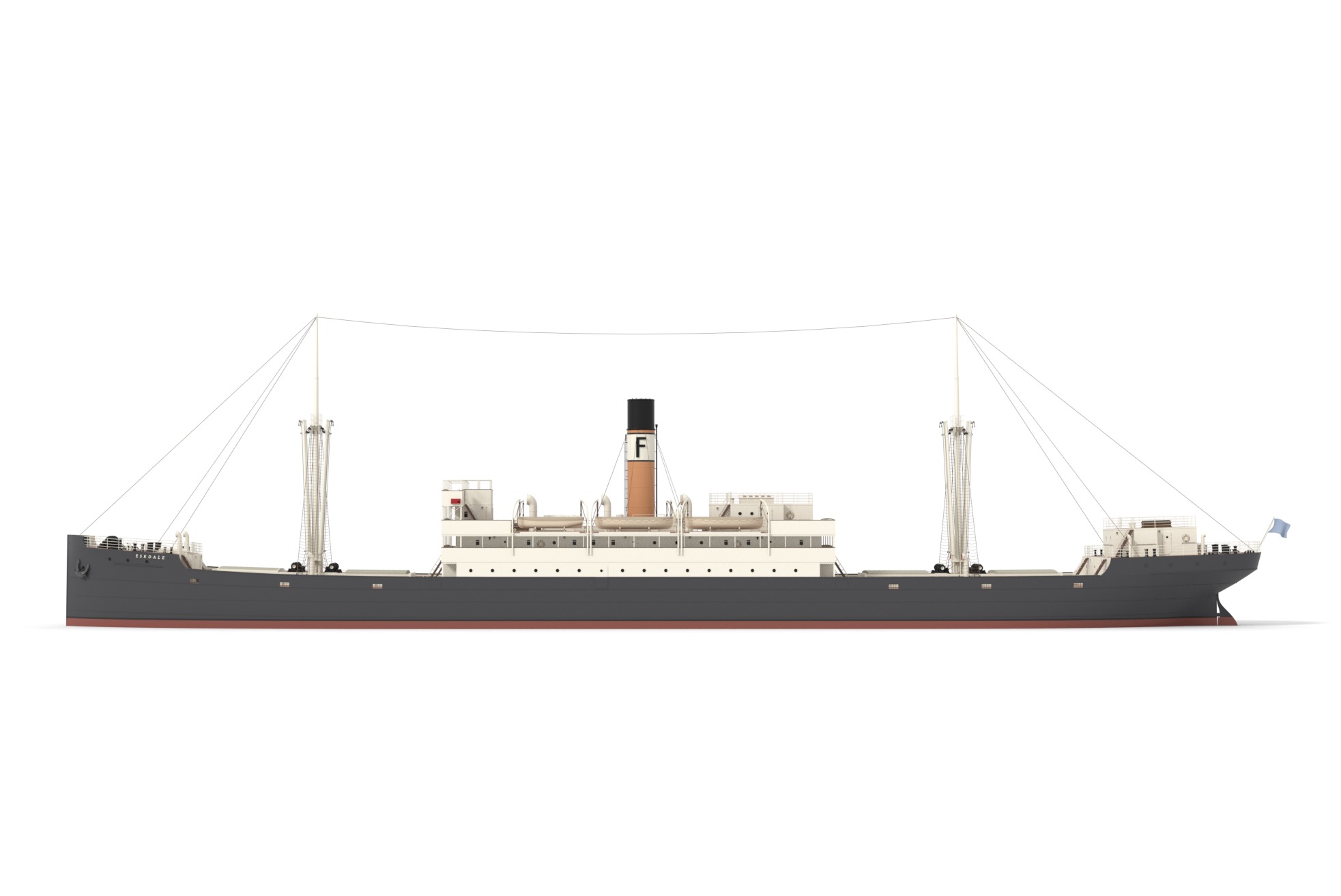 Steam Ship 3D model_1