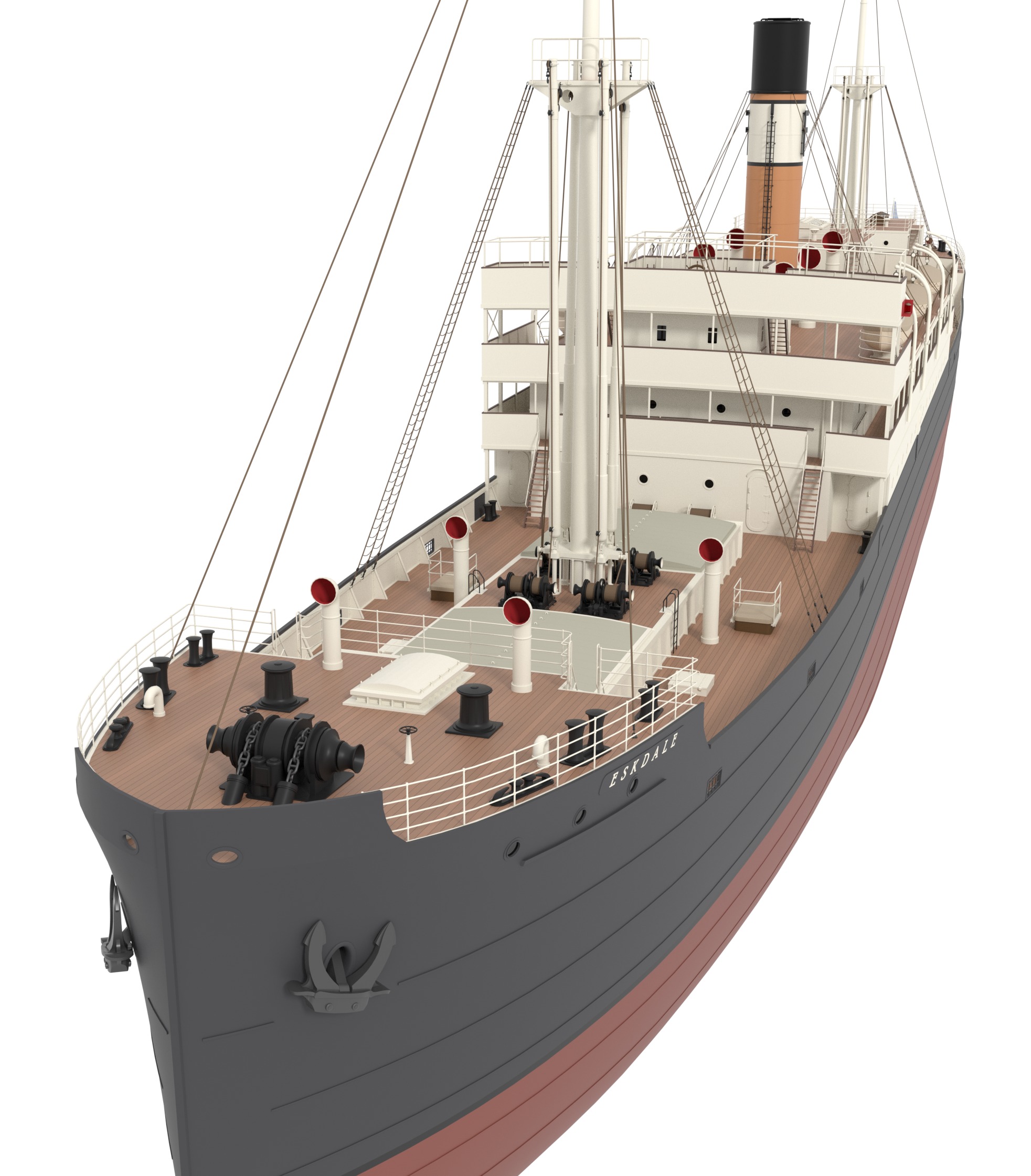 Steam Ship 3D model_4