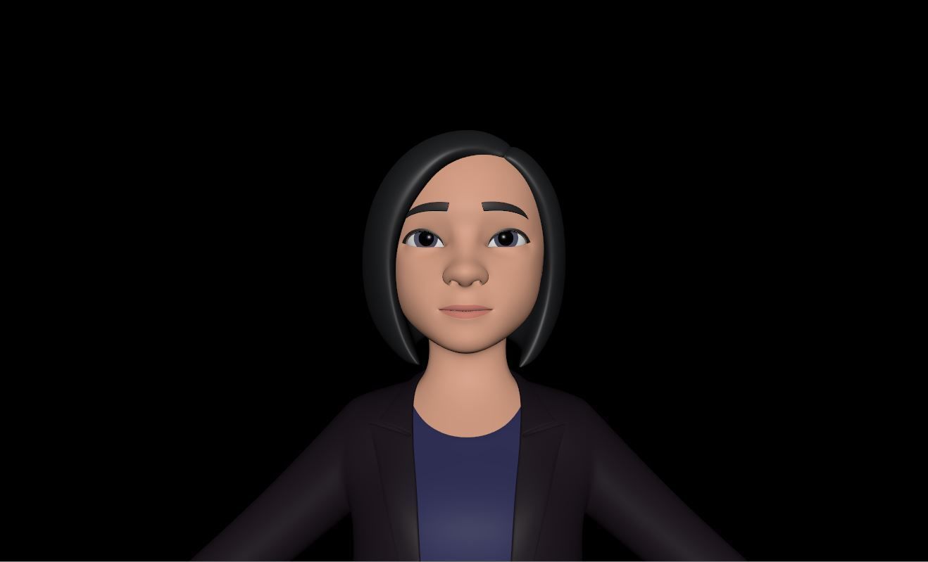 Stylized Cartoon Female 30Y Rigged Low-poly 3D model_16