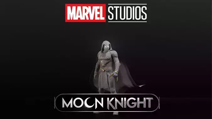 Moon Knight Low-poly 3D model