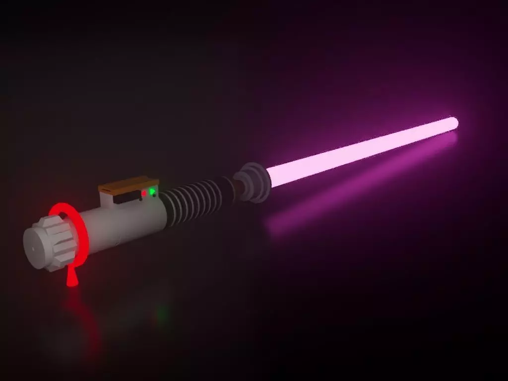 Epic Lightsaber Low-poly 3D model_0