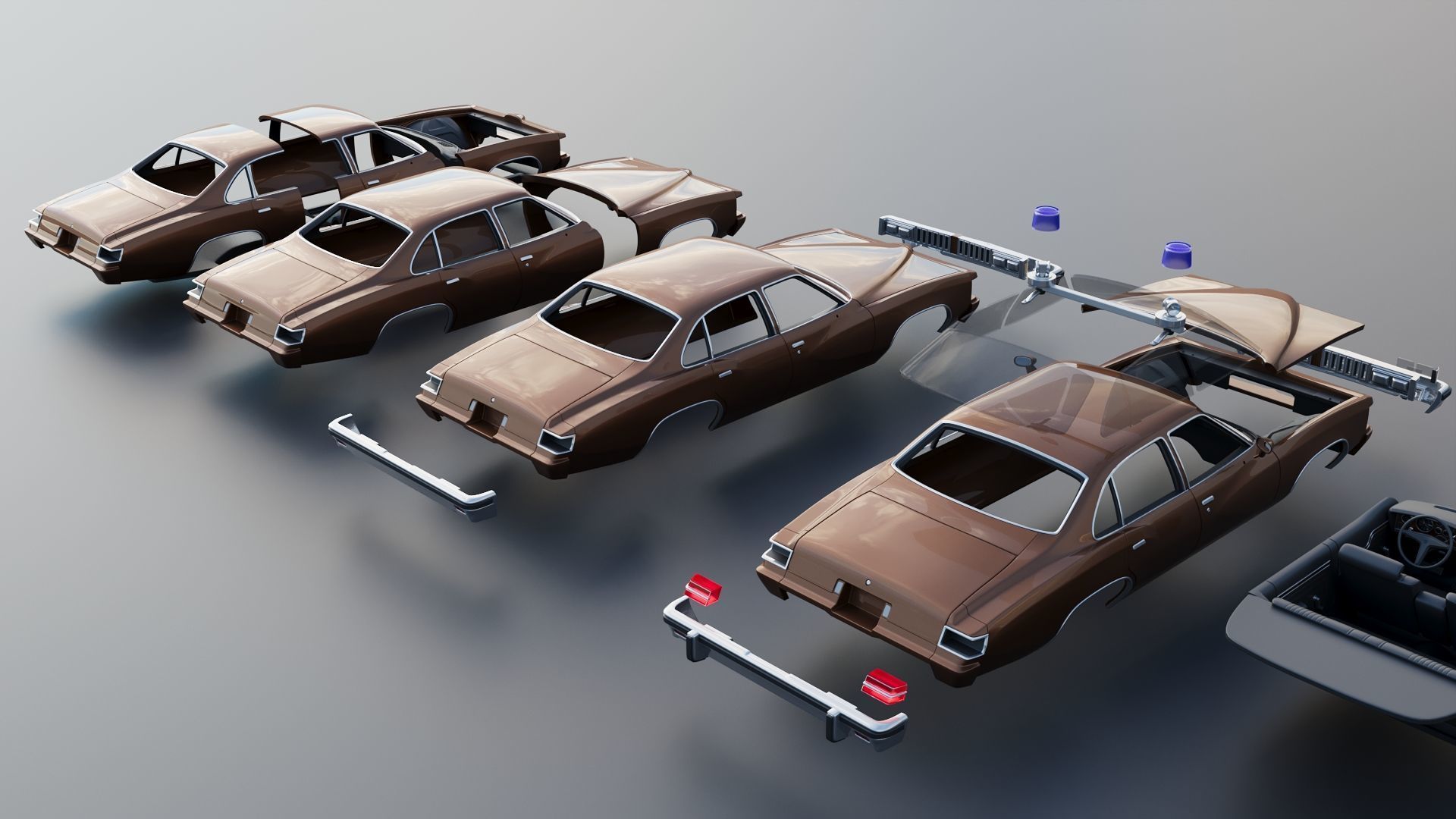 Pontiac LeMans 4 Door 3D print model_22