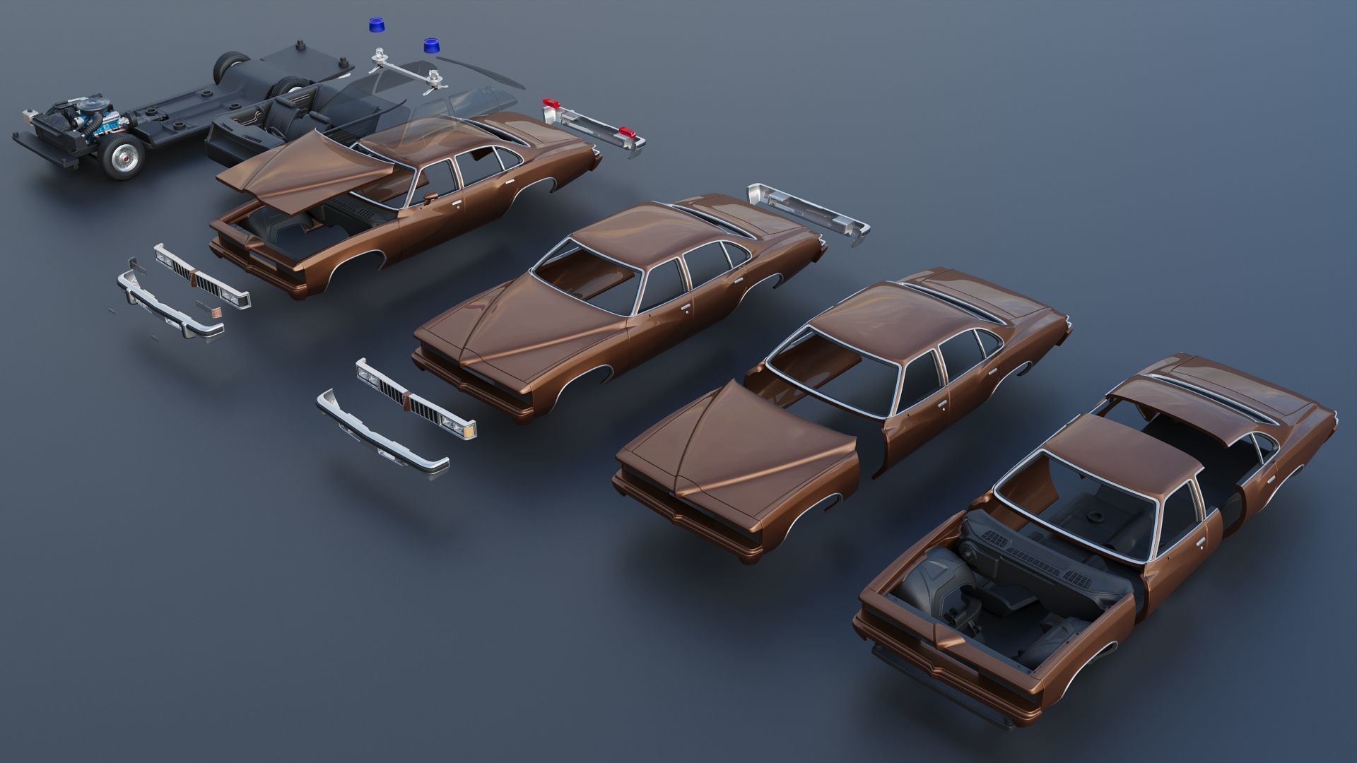 Pontiac LeMans 4 Door 3D print model_17