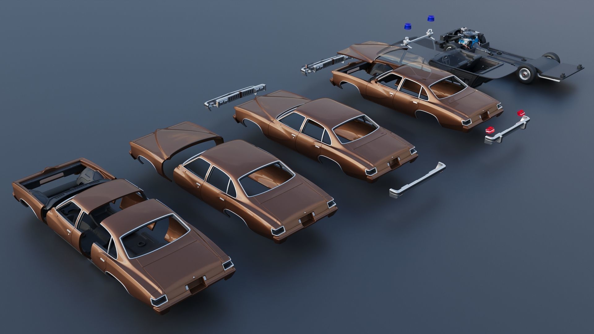 Pontiac LeMans 4 Door 3D print model_19