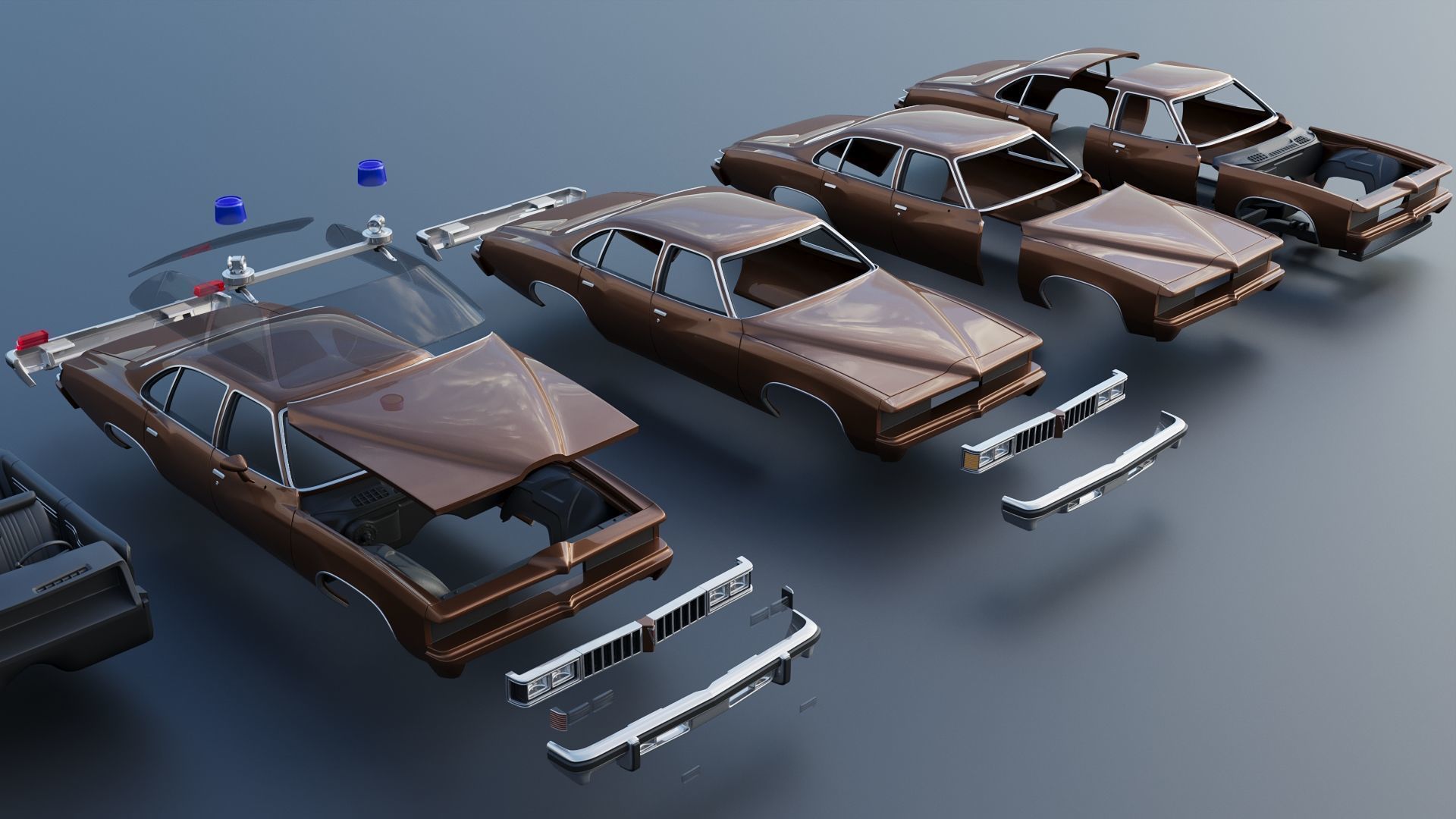 Pontiac LeMans 4 Door 3D print model_23