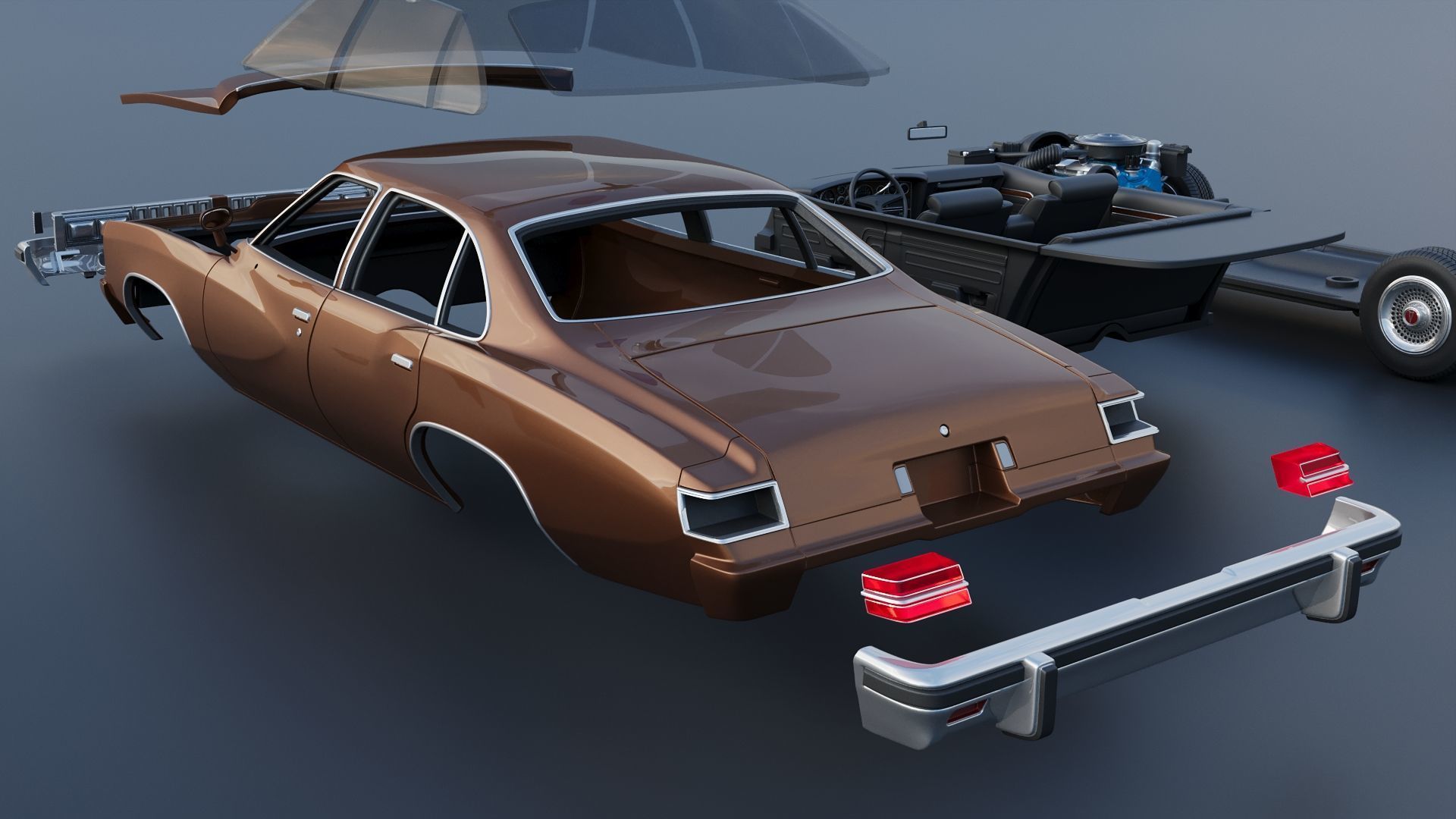 Pontiac LeMans 4 Door 3D print model_21