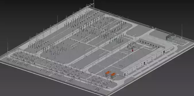 SCI FI Model 220kV Substation- Super Detailed
