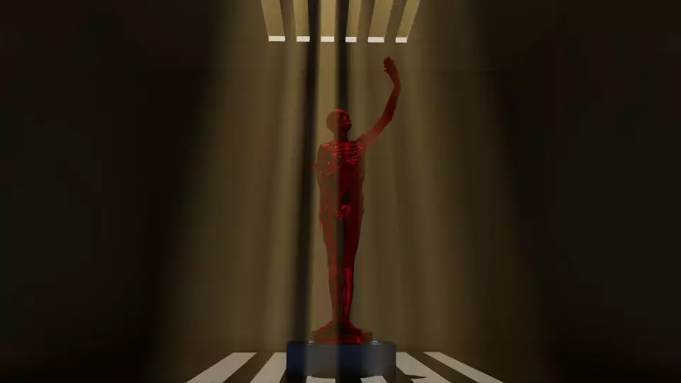 Abstract Statue Under Dramatic Lighting 3D model_0