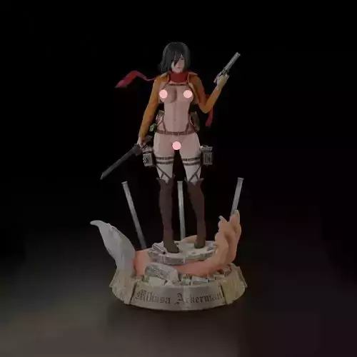 Mikasa Ackerman NSFW from Attack on Titan 3D Print Model