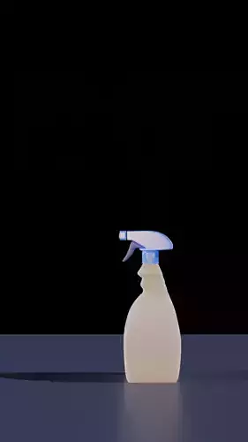 Floral Spray Bottle 3D Model with Motion Graphics Concept