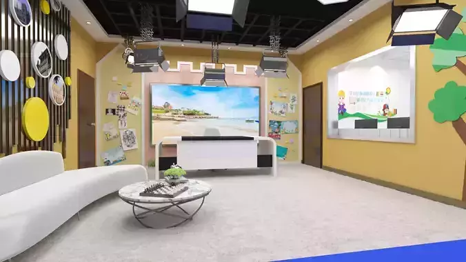 Kindergarten Studio Cartoon Style