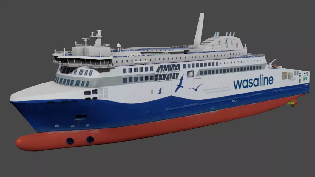 Aurora Botnia RO-PAX Low-poly 3D model_0