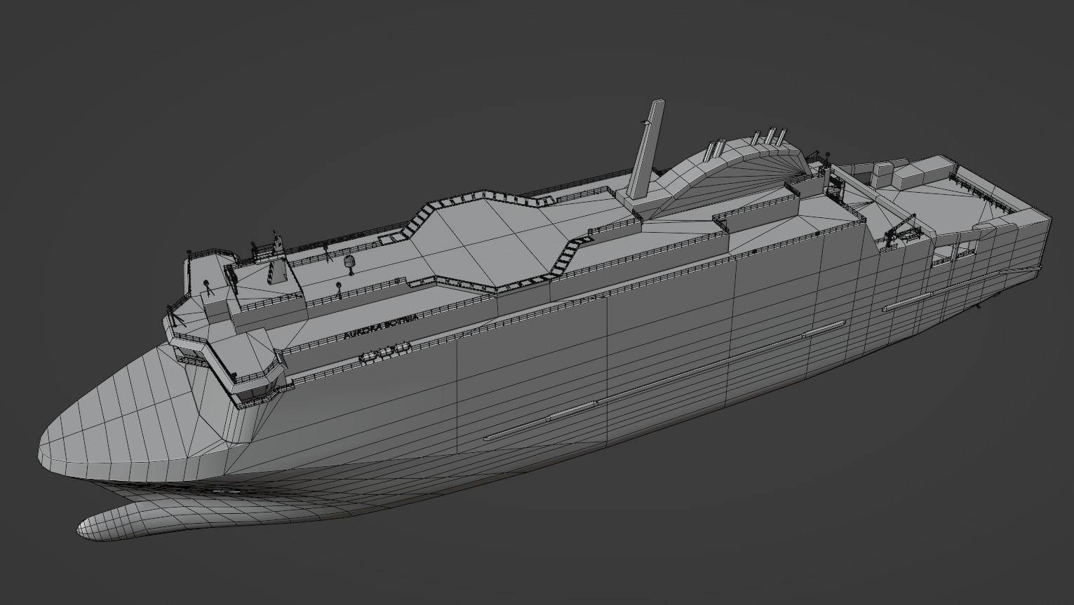 Aurora Botnia RO-PAX Low-poly 3D model_10