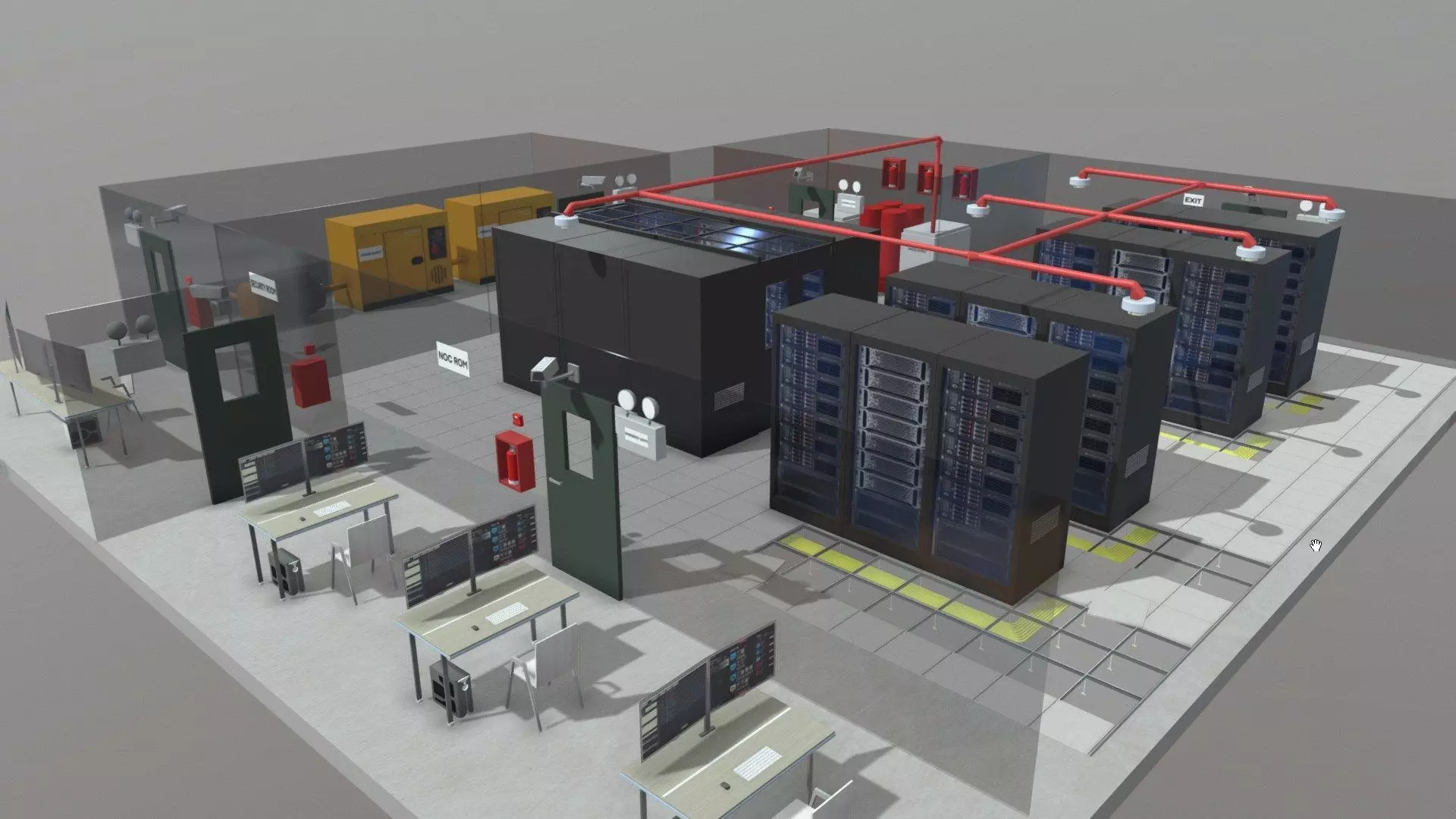 Server room 3D model_0
