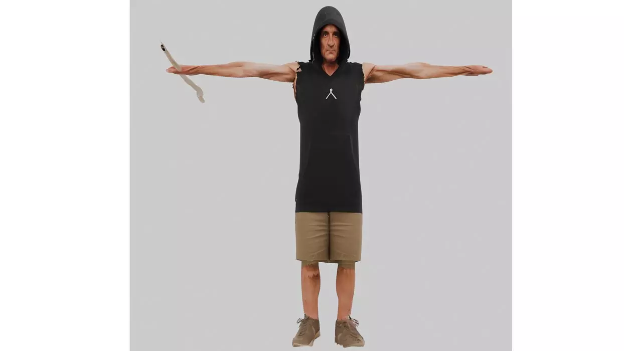 James with a stick 3D model