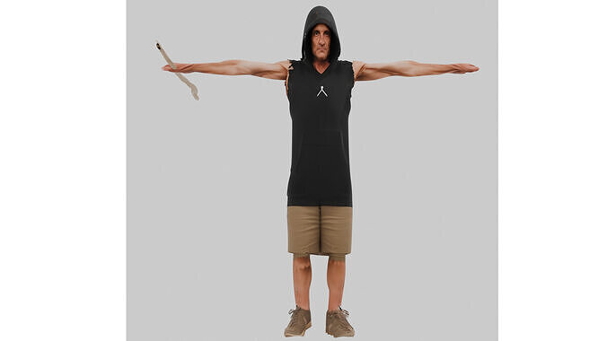 James with a stick 3D model