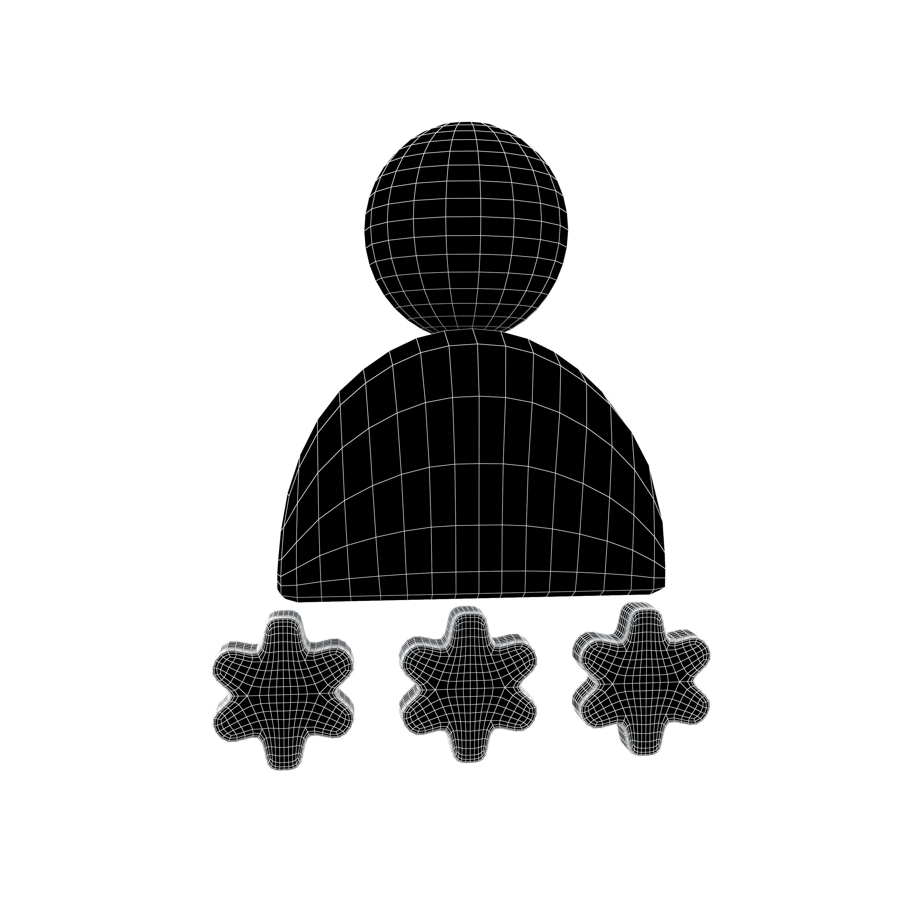 User Password Icon v1 002 Low-poly 3D model_4