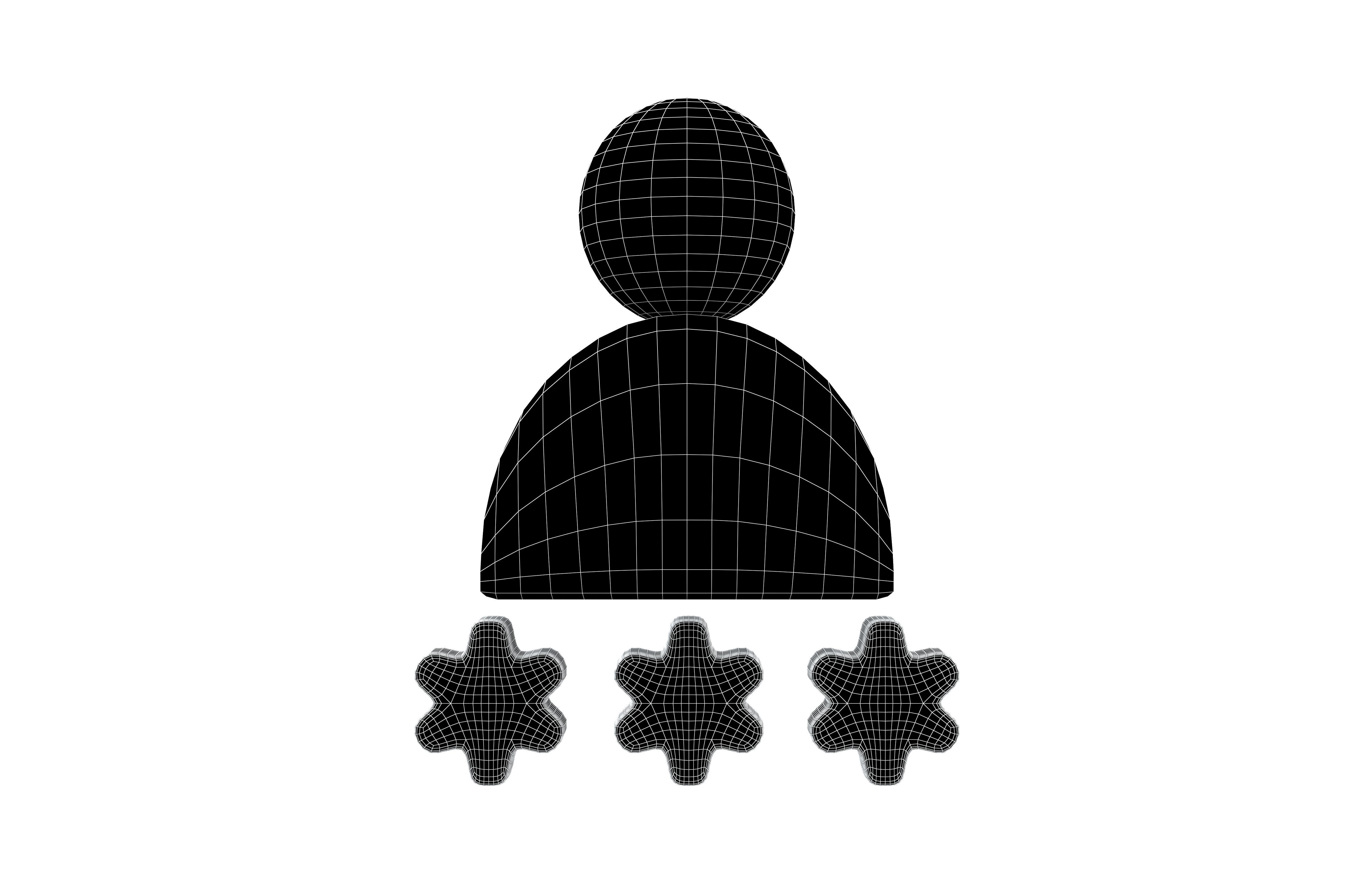 User Password Icon v1 004 Low-poly 3D model_7