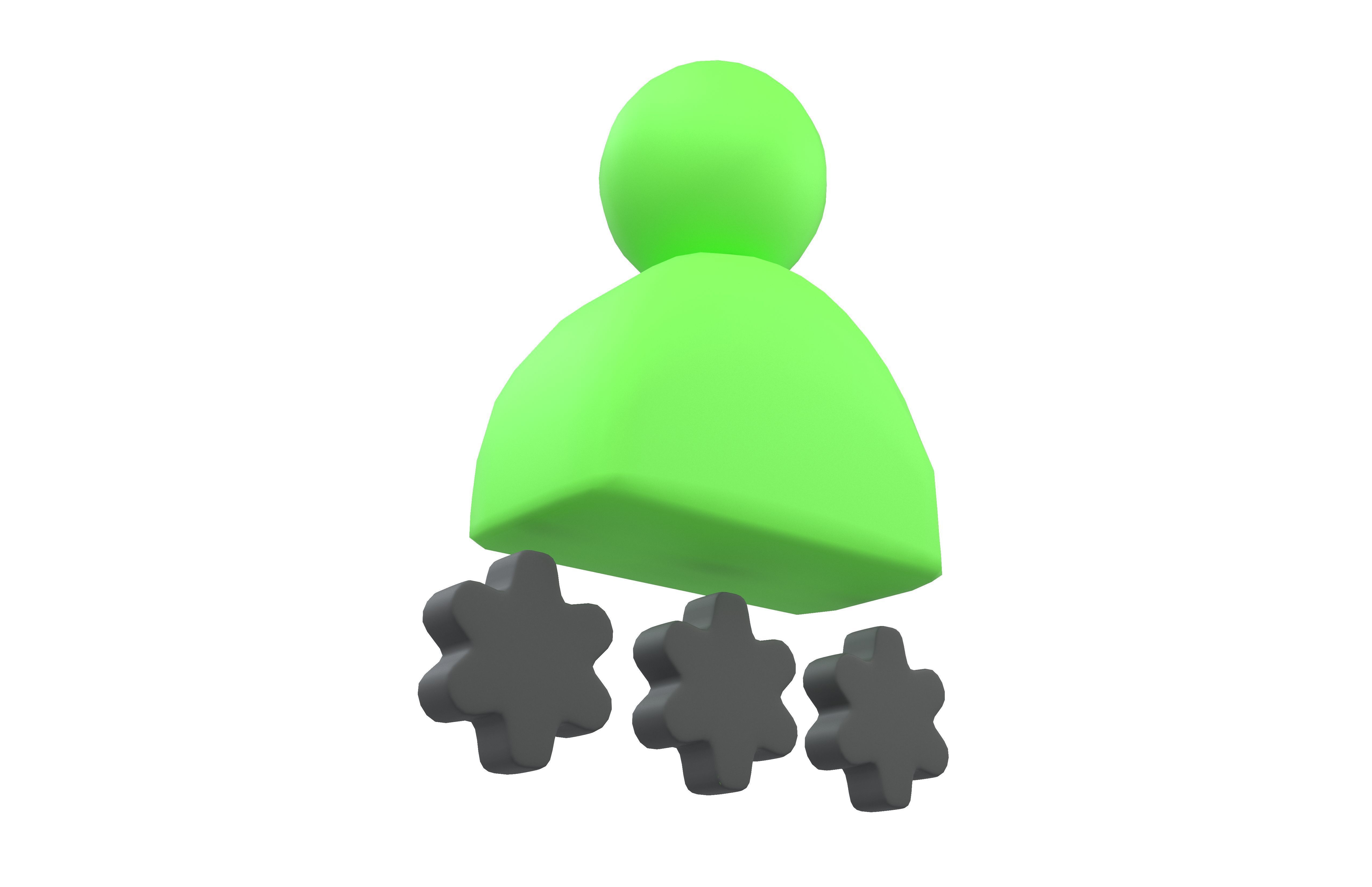 User Password Icon v1 004 Low-poly 3D model_1