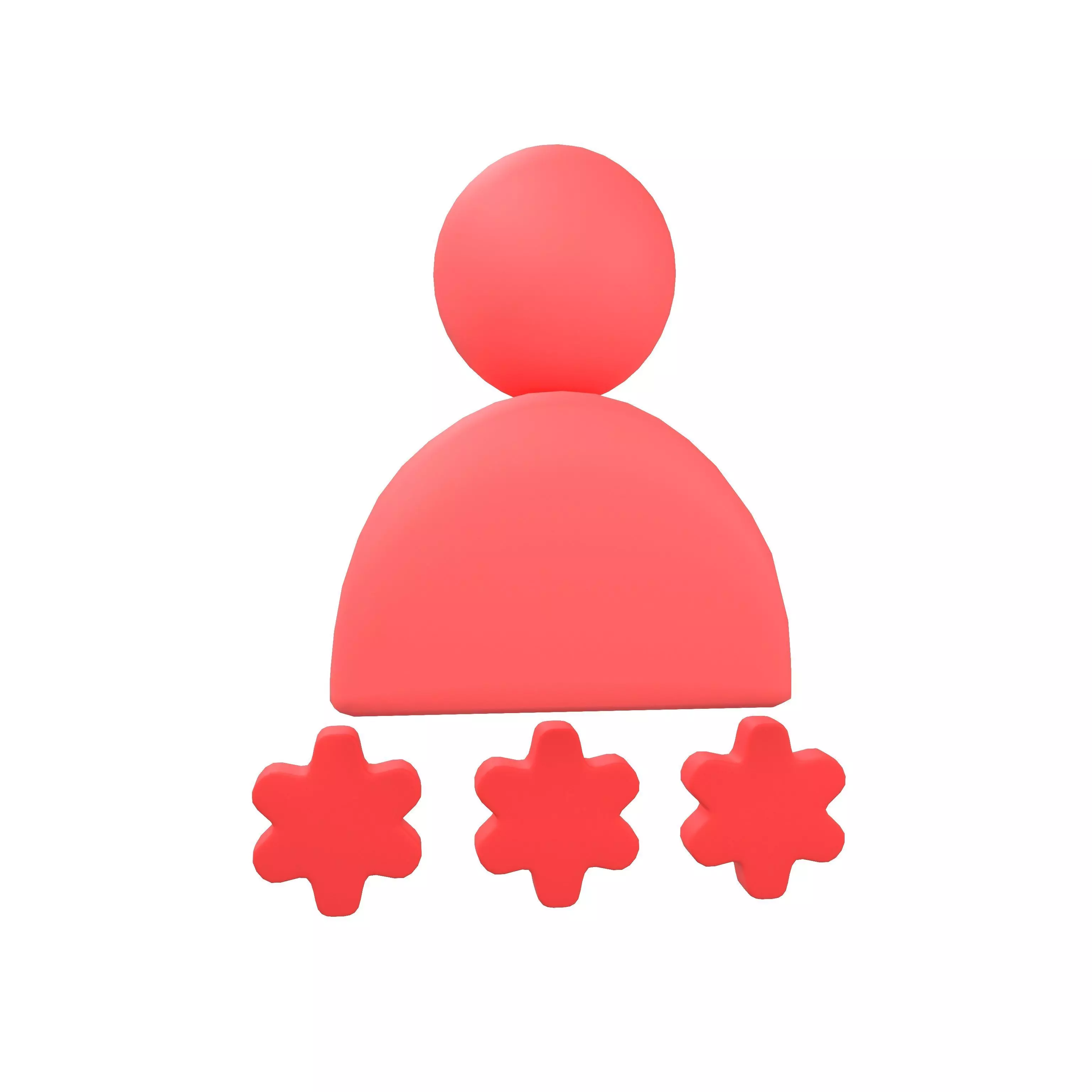 User Password Icon v1 006 Low-poly 3D model_0