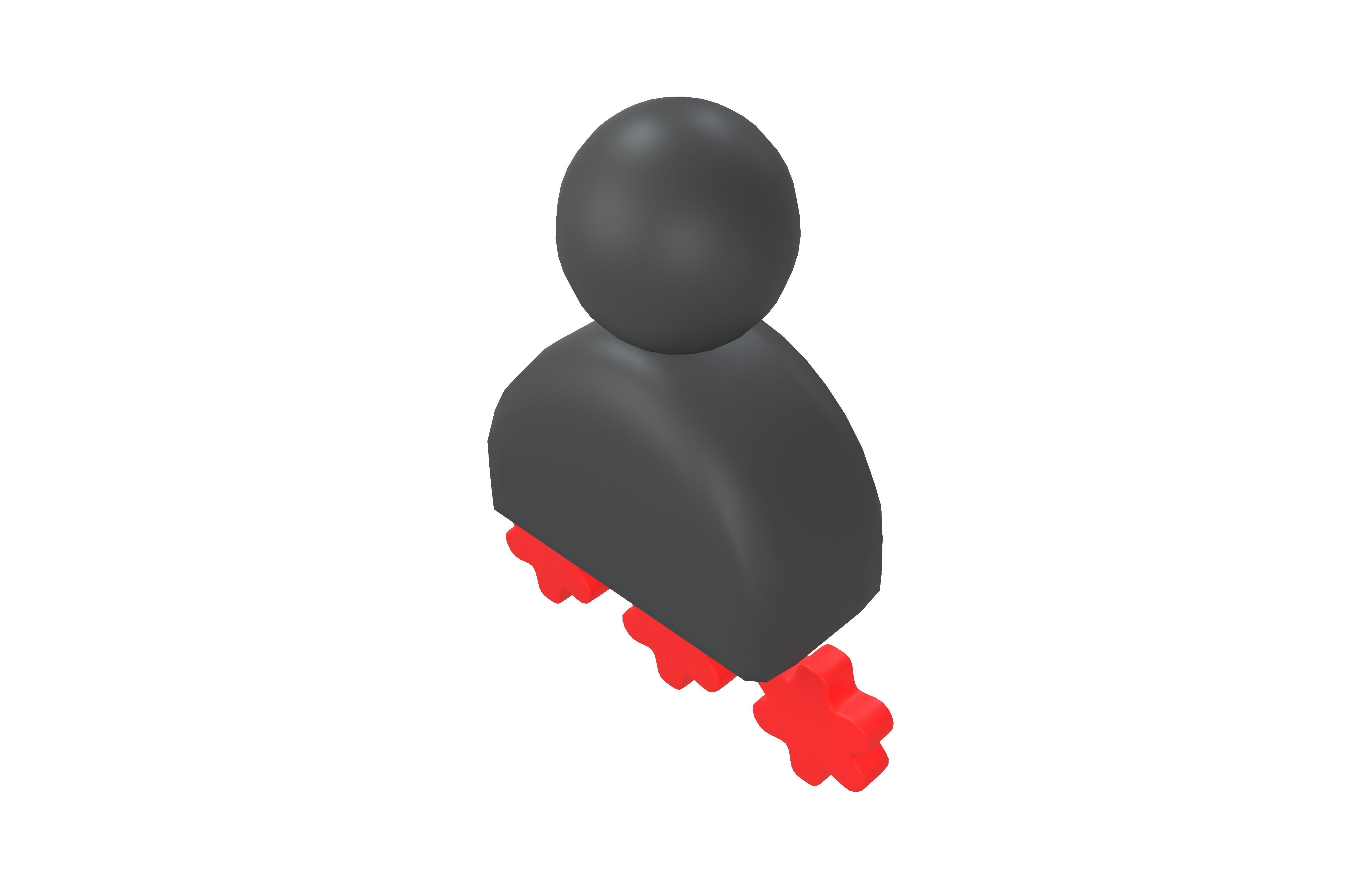 User Password Icon v1 007 Low-poly 3D model_1