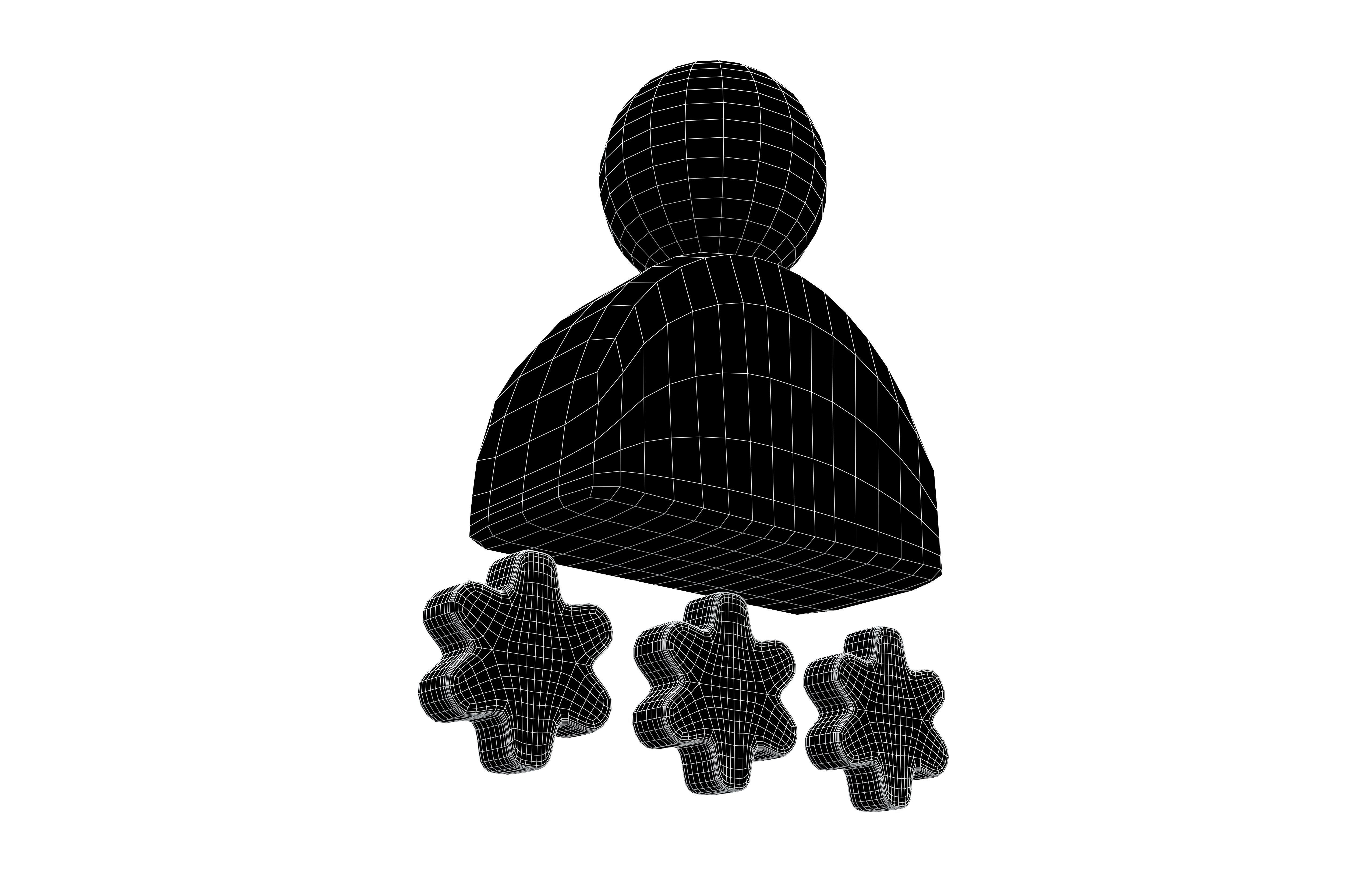 User Password Icon v1 007 Low-poly 3D model_6