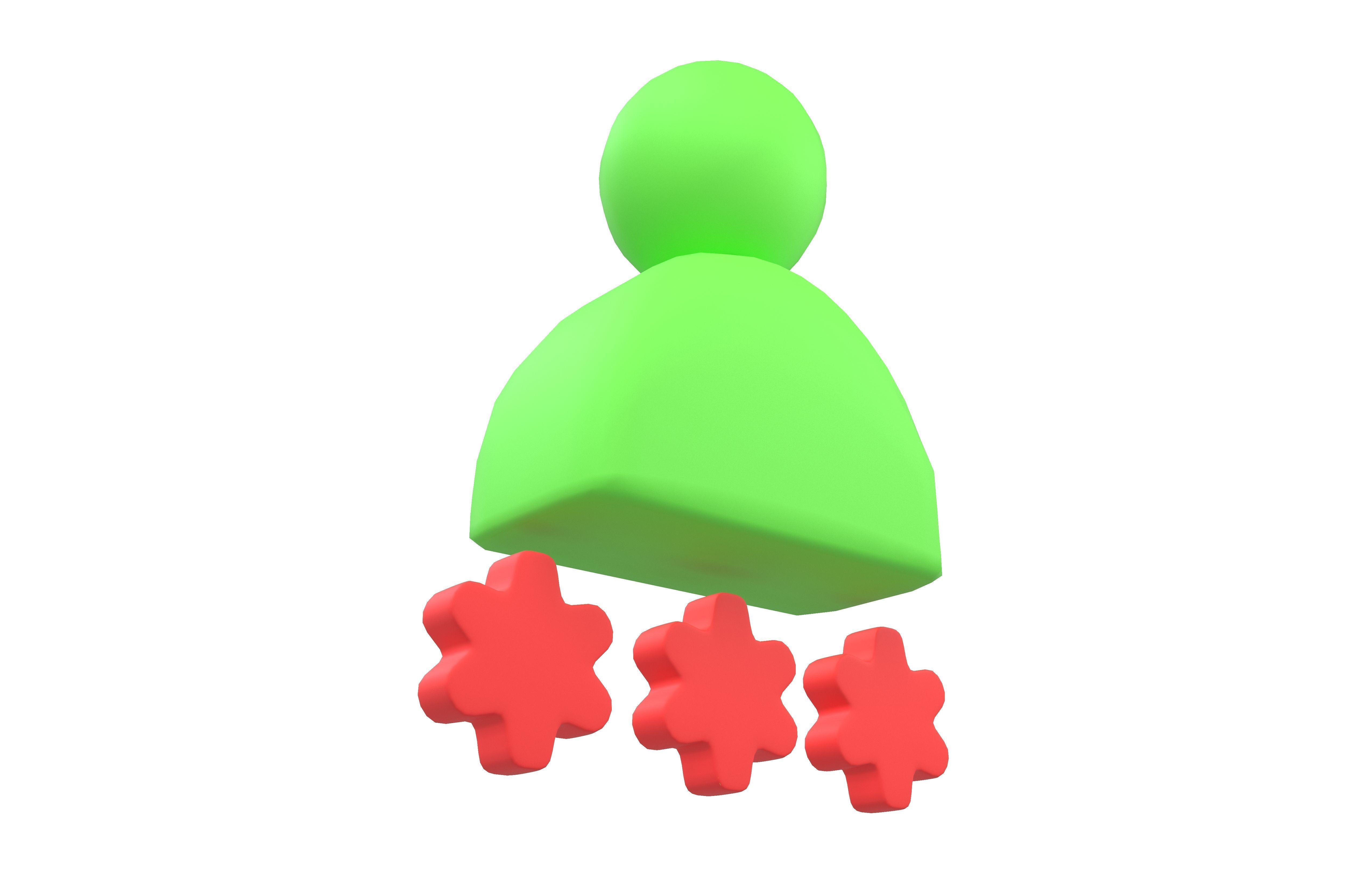 User Password Icon v1 008 Low-poly 3D model_3