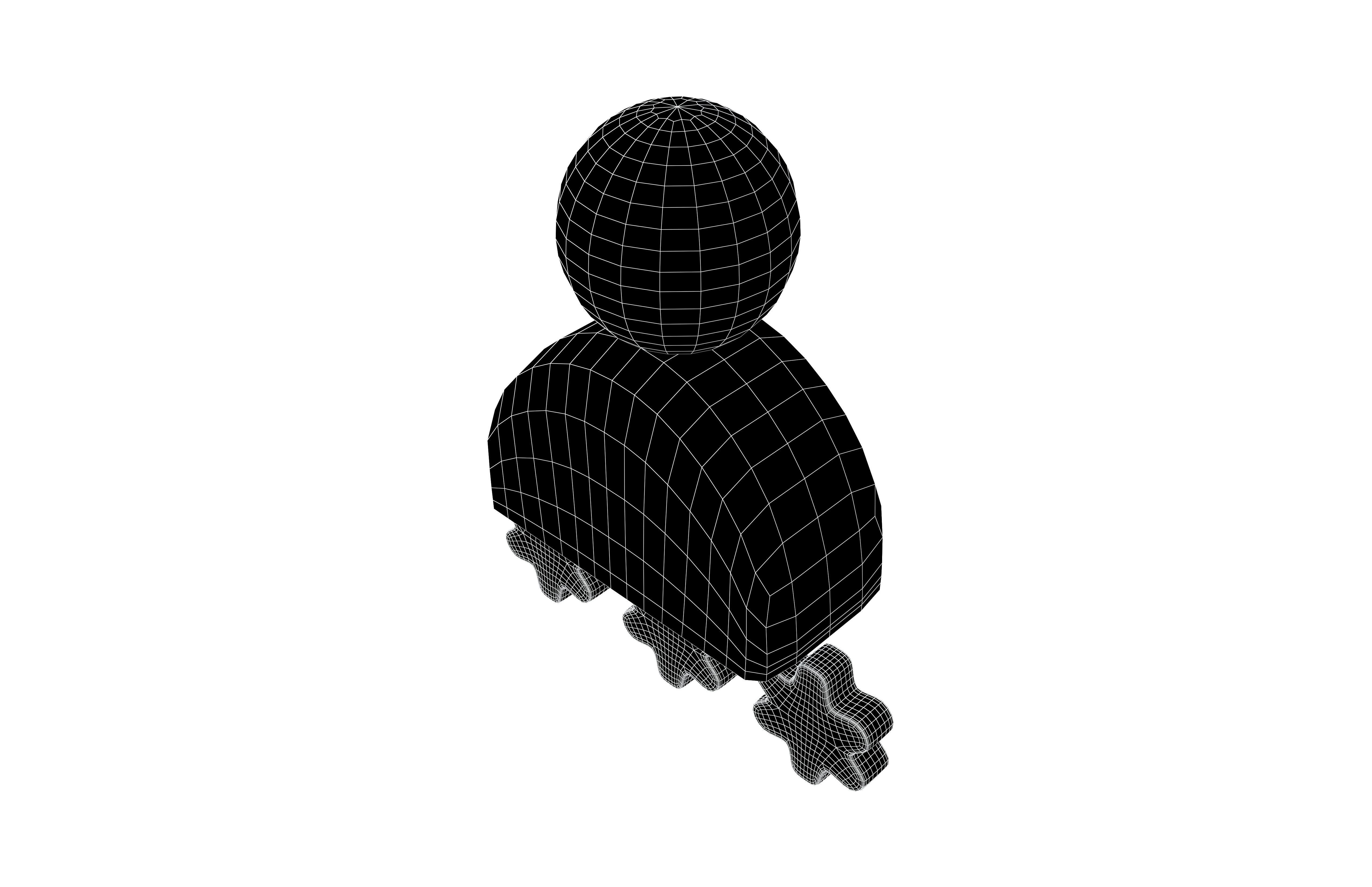 User Password Icon v1 008 Low-poly 3D model_5