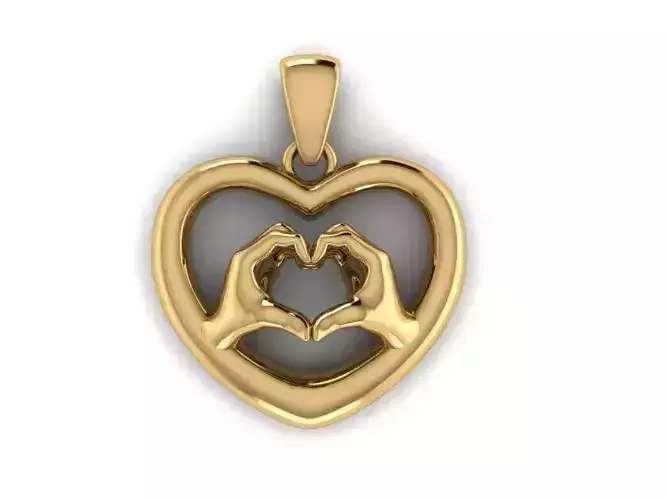 Pendant love hand