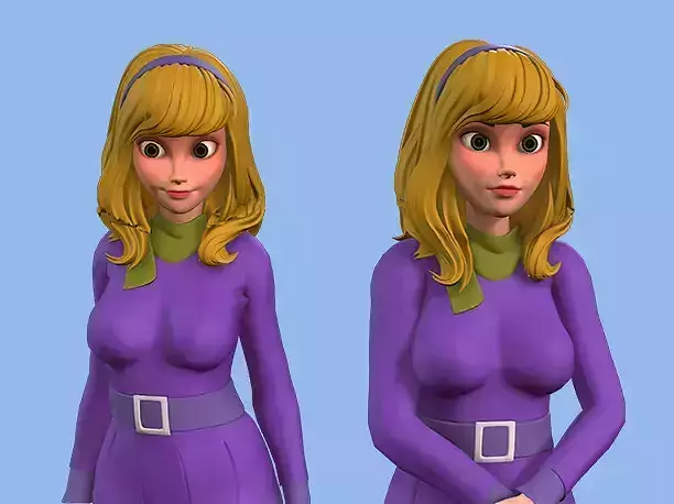 Daphne Blake Rigged for Maya